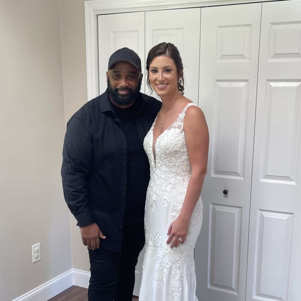 Bride Poses With Darryl