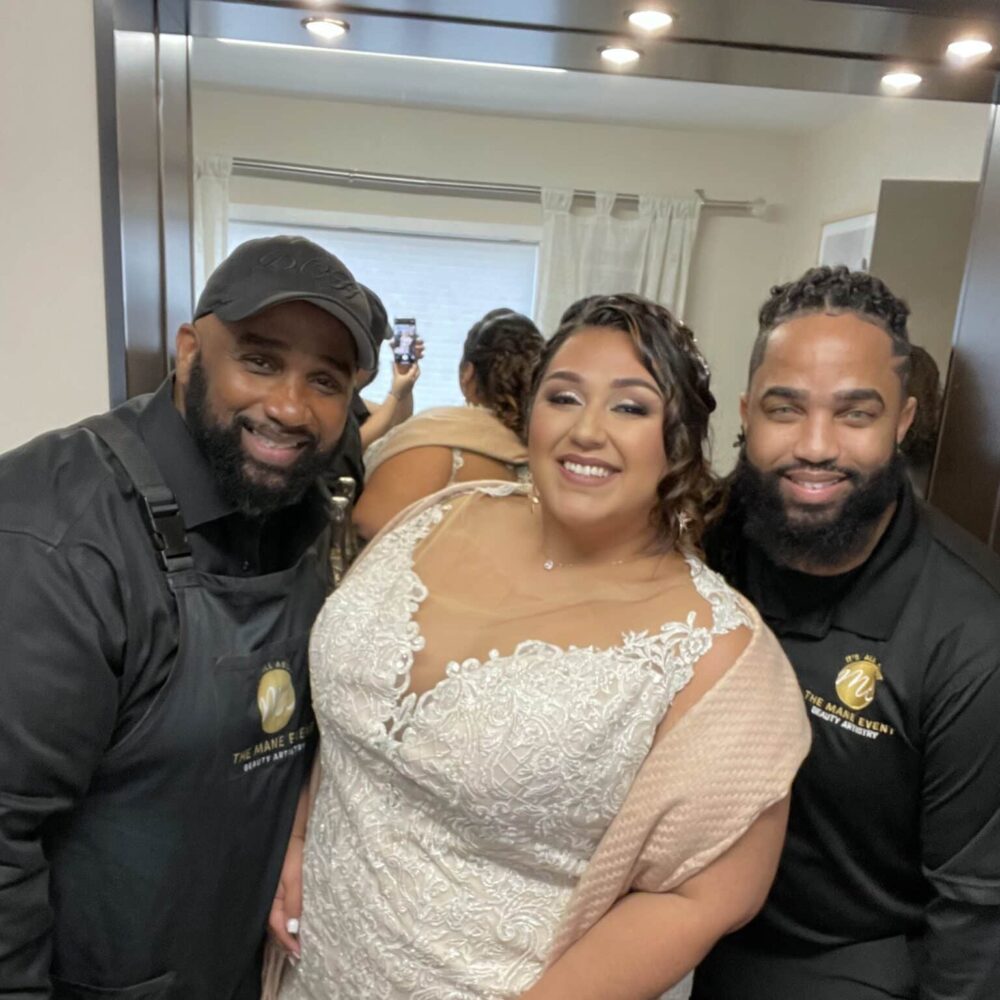 Bride Poses With Darryl And Prince